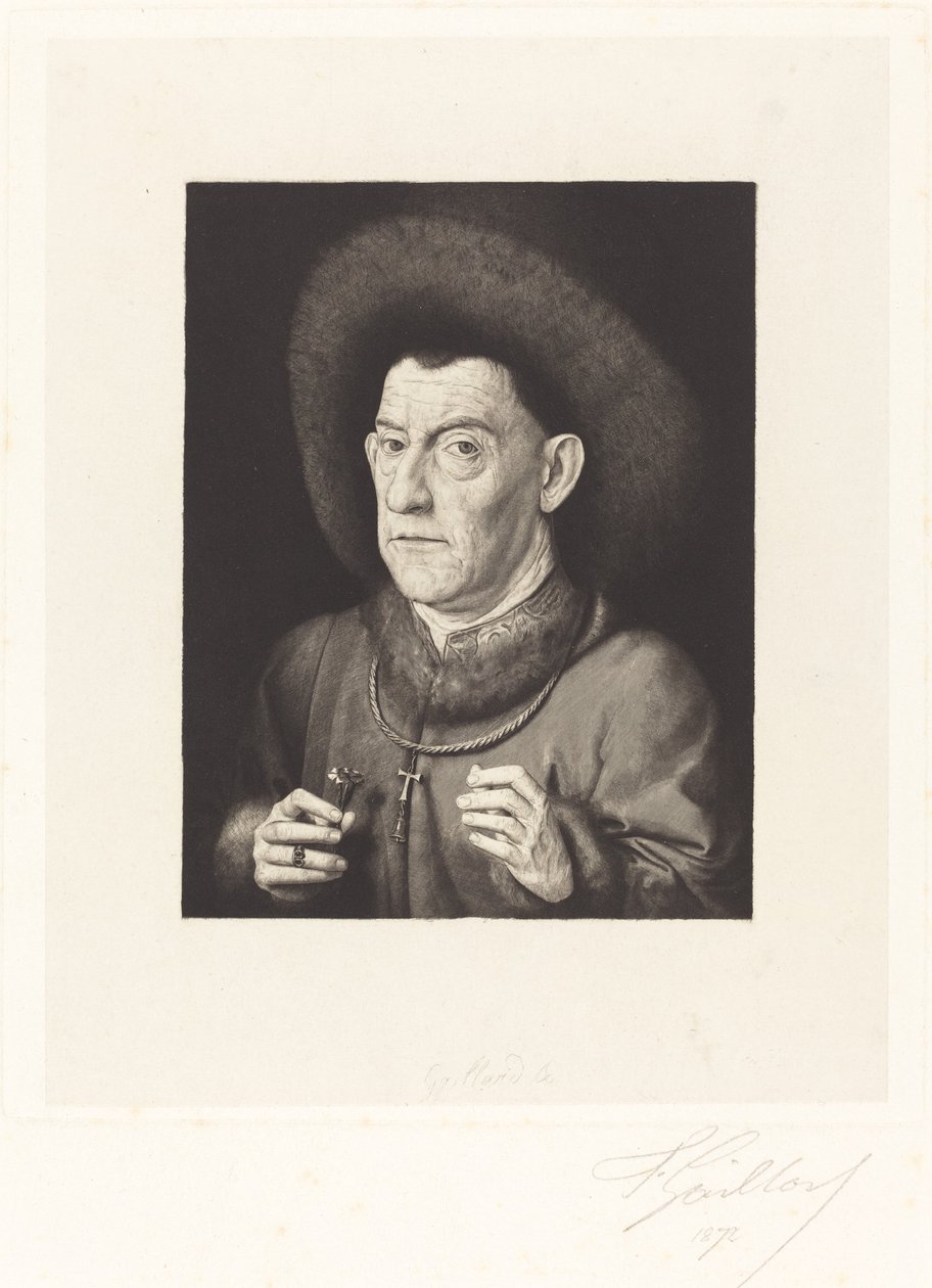 Człowiek z Różowym autorstwa Ferdinand Gaillard after Jan van Eyck