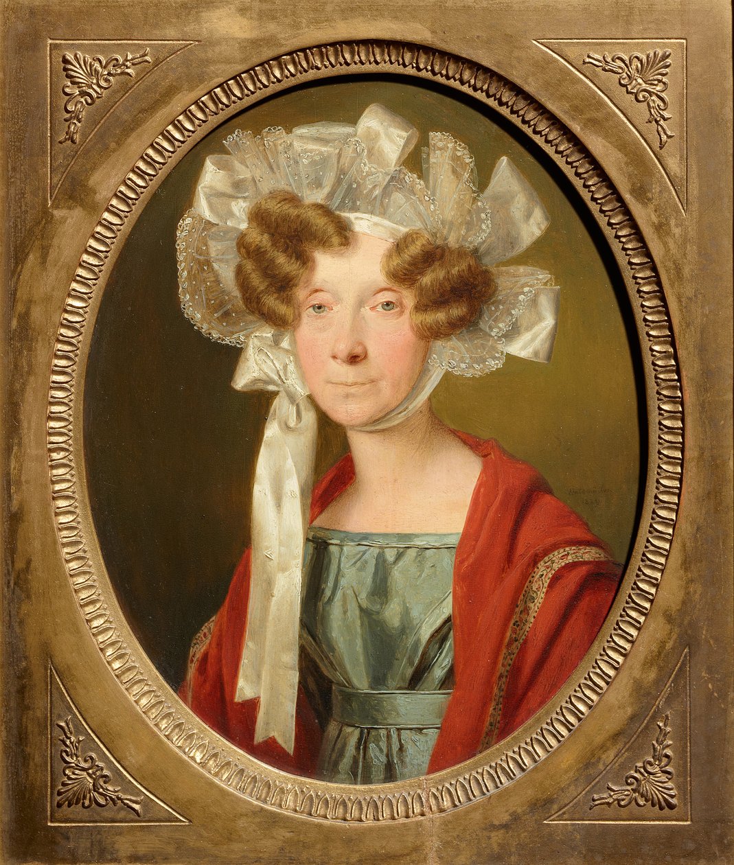 Portret damy w koronkowym czepku autorstwa Ferdinand Georg Waldmüller