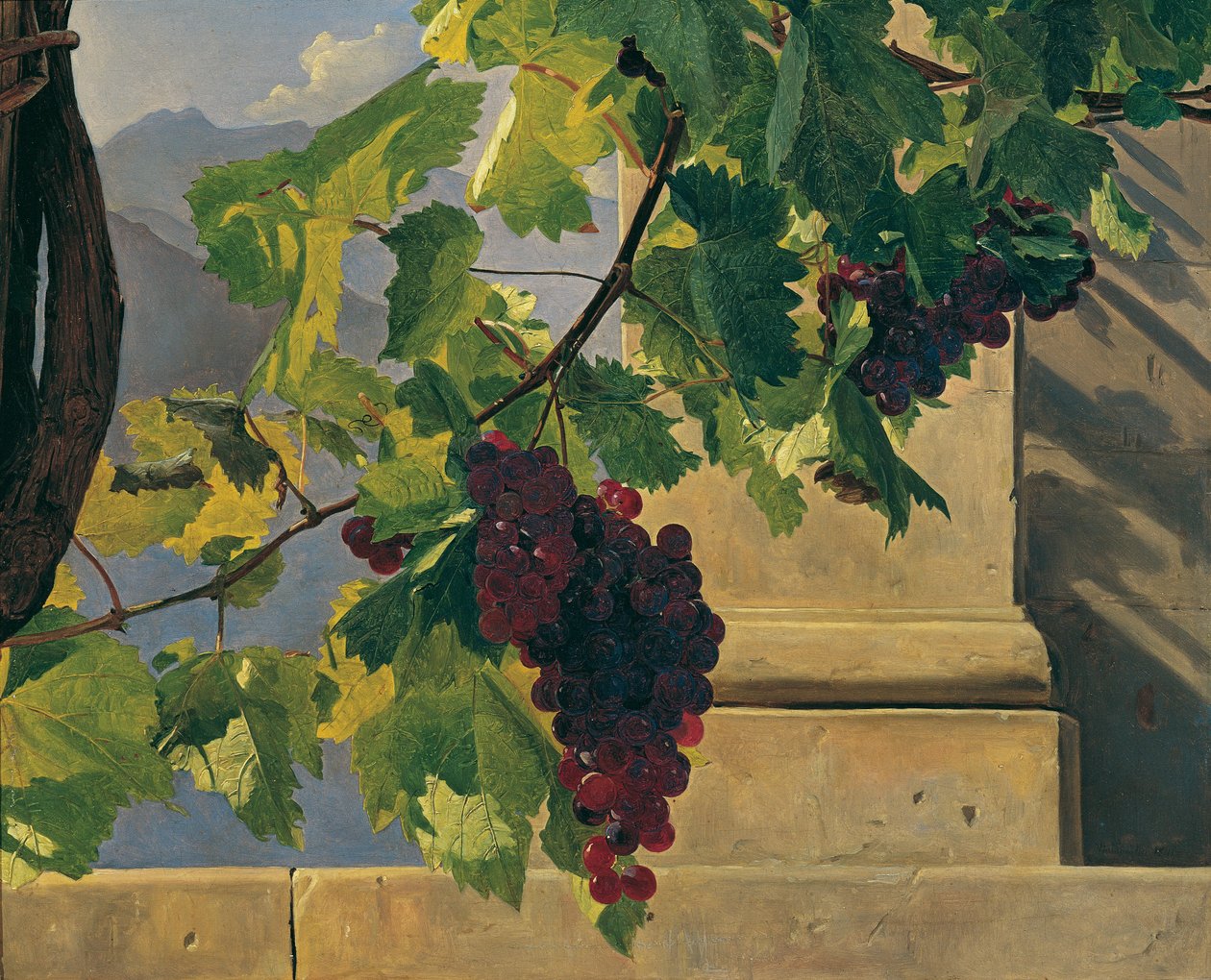 Winogrona zwisające autorstwa Ferdinand Georg Waldmüller
