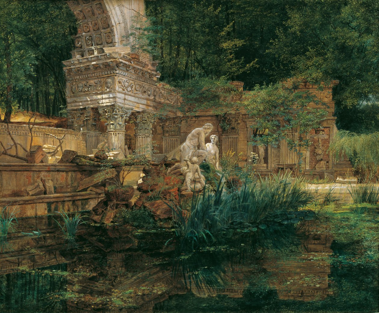 Rzymskie ruiny w Schönbrunn autorstwa Ferdinand Georg Waldmuller
