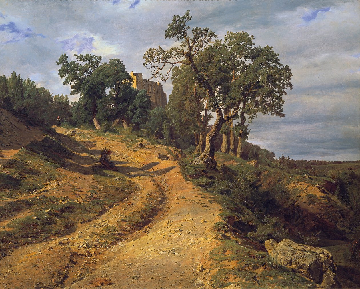 Ruiny Liechtensteinu w pobliżu Mödling autorstwa Ferdinand Georg Waldmuller