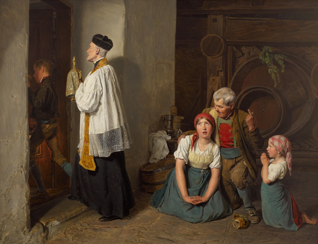 Ostatnie obrzędy autorstwa Ferdinand Georg Waldmuller