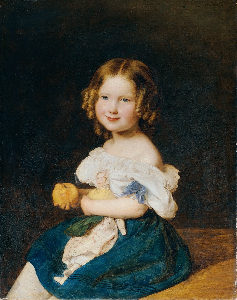 Emilie Werner (1832 - 1835), córka Johanna i Magdaleny Werner autorstwa Ferdinand Georg Waldmuller