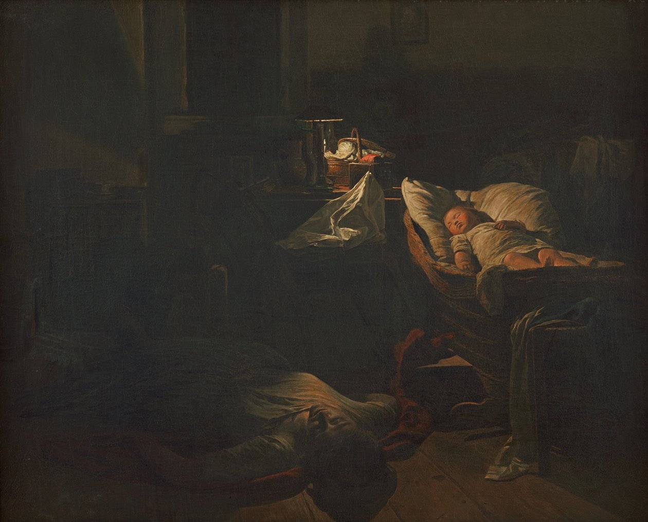 wyczerpana siła autorstwa Ferdinand Georg Waldmuller