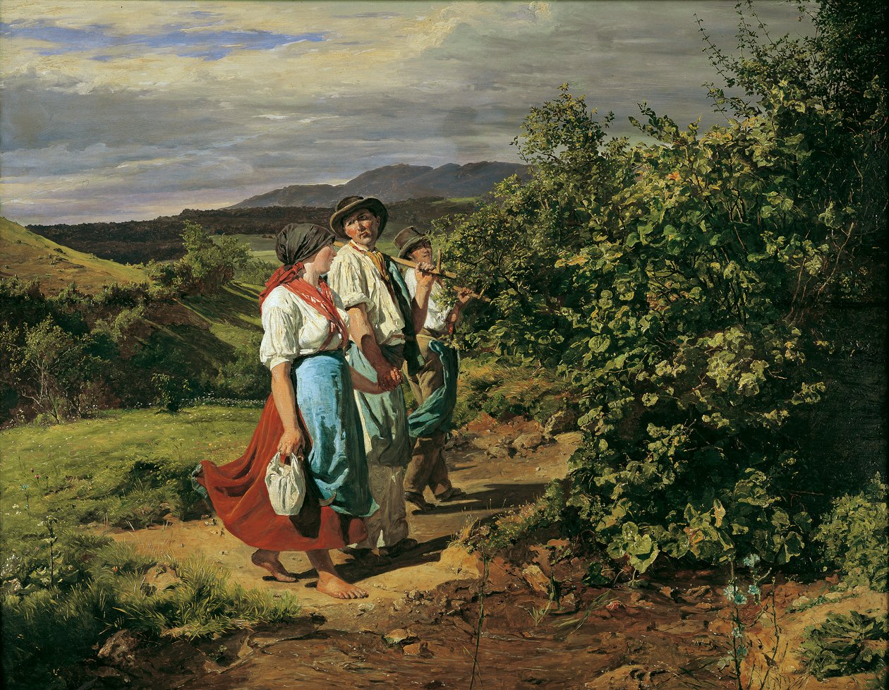 Powrót z pracy (Kochankowie na rozdrożu) autorstwa Ferdinand Georg Waldmuller