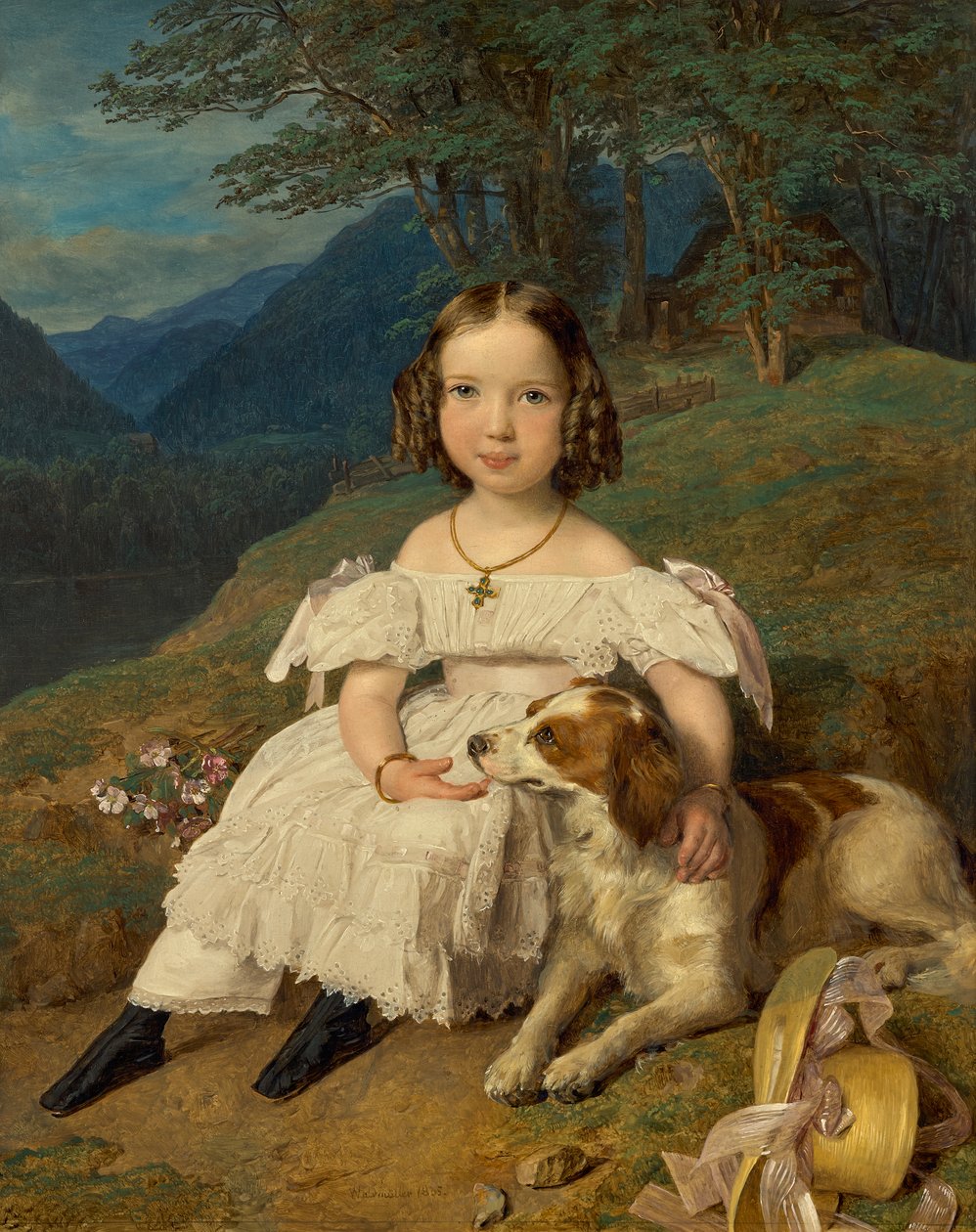 Julia Hrabina Apraksin autorstwa Ferdinand Georg Waldmuller