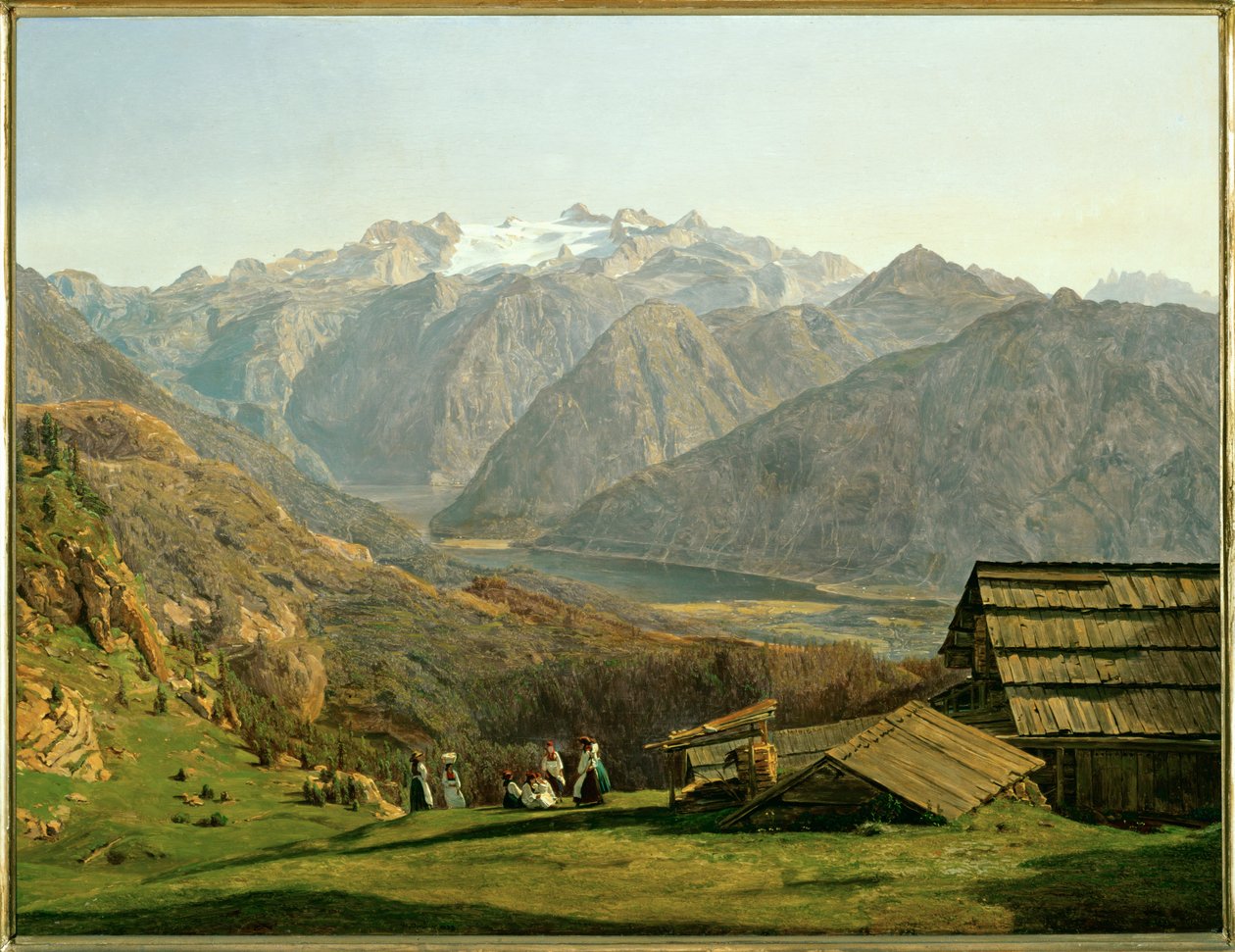 Jezioro Gosau autorstwa Ferdinand Georg Waldmuller