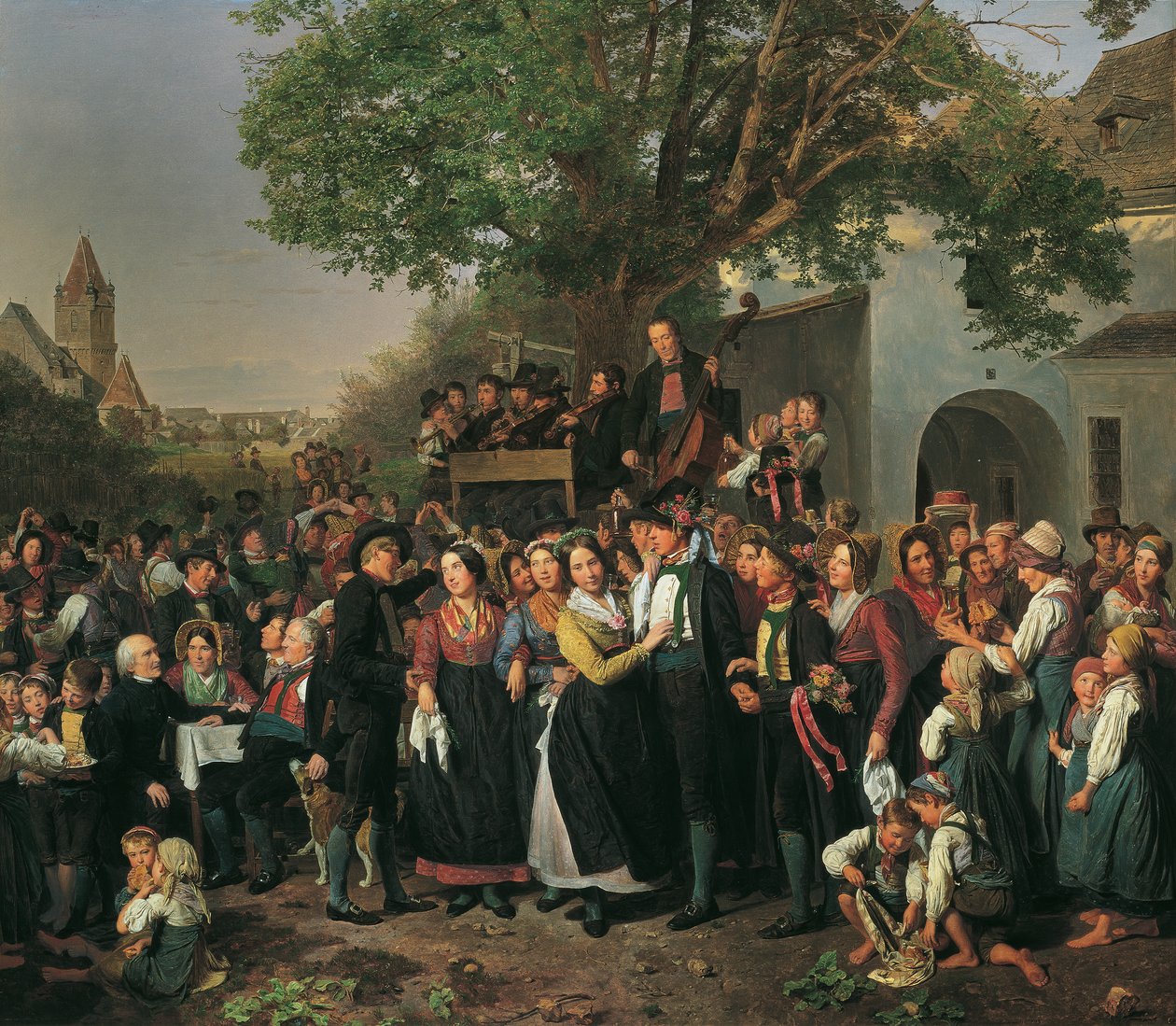 Wesele chłopskie z Dolnej Austrii autorstwa Ferdinand Georg Waldmuller