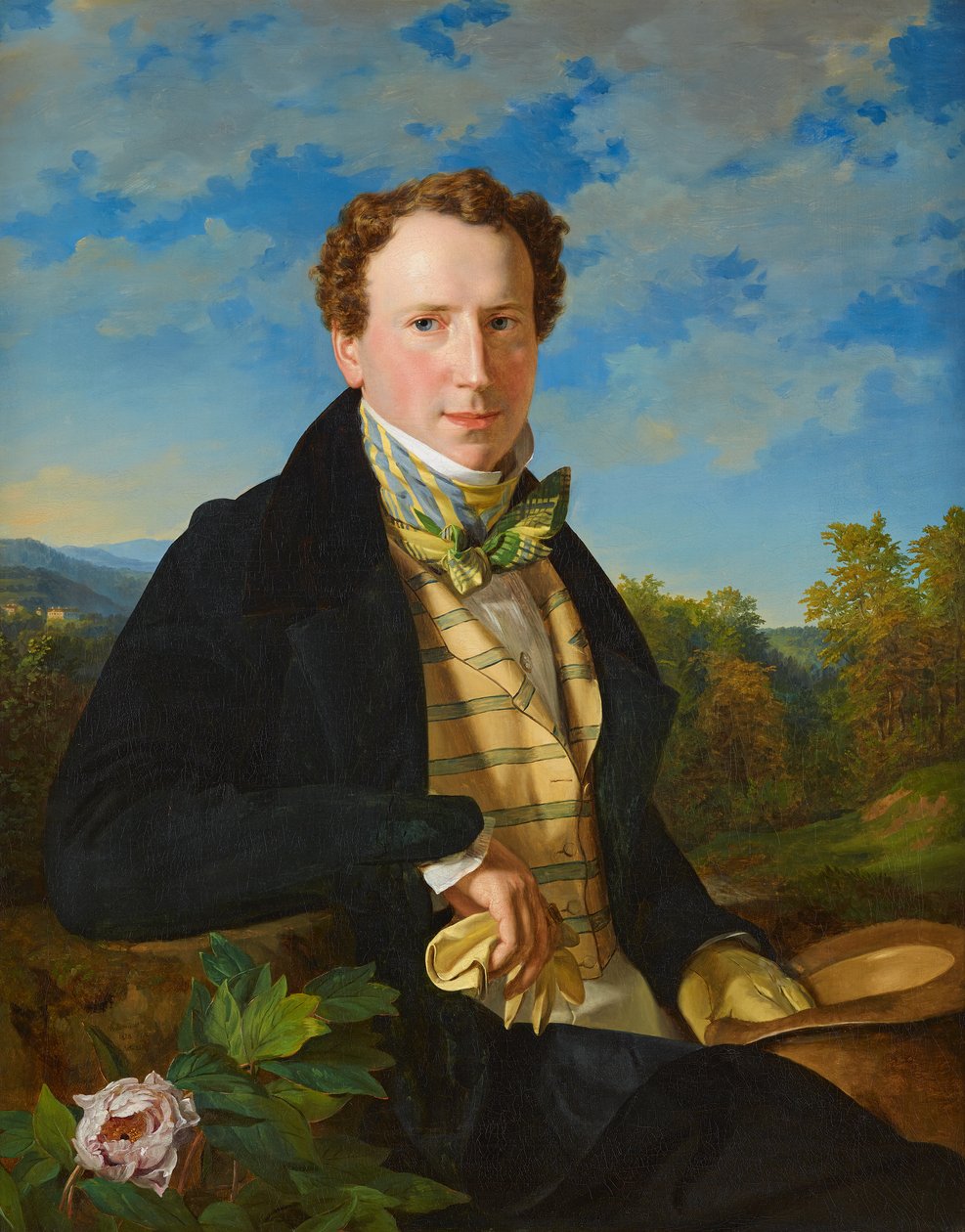 Autoportret w młodym wieku autorstwa Ferdinand Georg Waldmuller