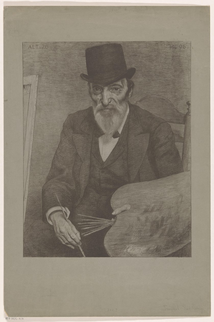 Portret Hendrika Valkenburga Słynni współcześni naszkicowani do życia (oryginalny tytuł serii) autorstwa Ferdinand Hart Nibbrig (signed by artist)