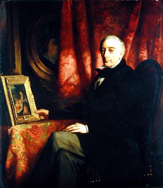 Portret kolekcjonera dzieł sztuki Nicolausa Hudtwalckera, 1852 autorstwa Ferdinand Heilbuth
