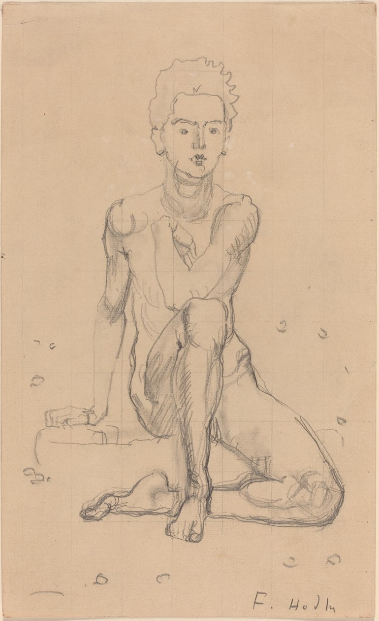 Hector pozuje nago autorstwa Ferdinand Hodler