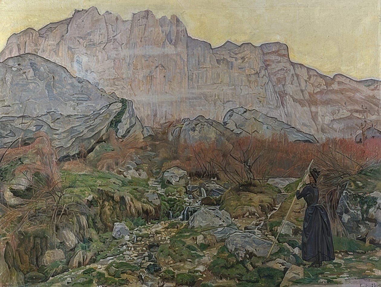 La Vision (górski krajobraz). 1889 autorstwa Ferdinand Hodler
