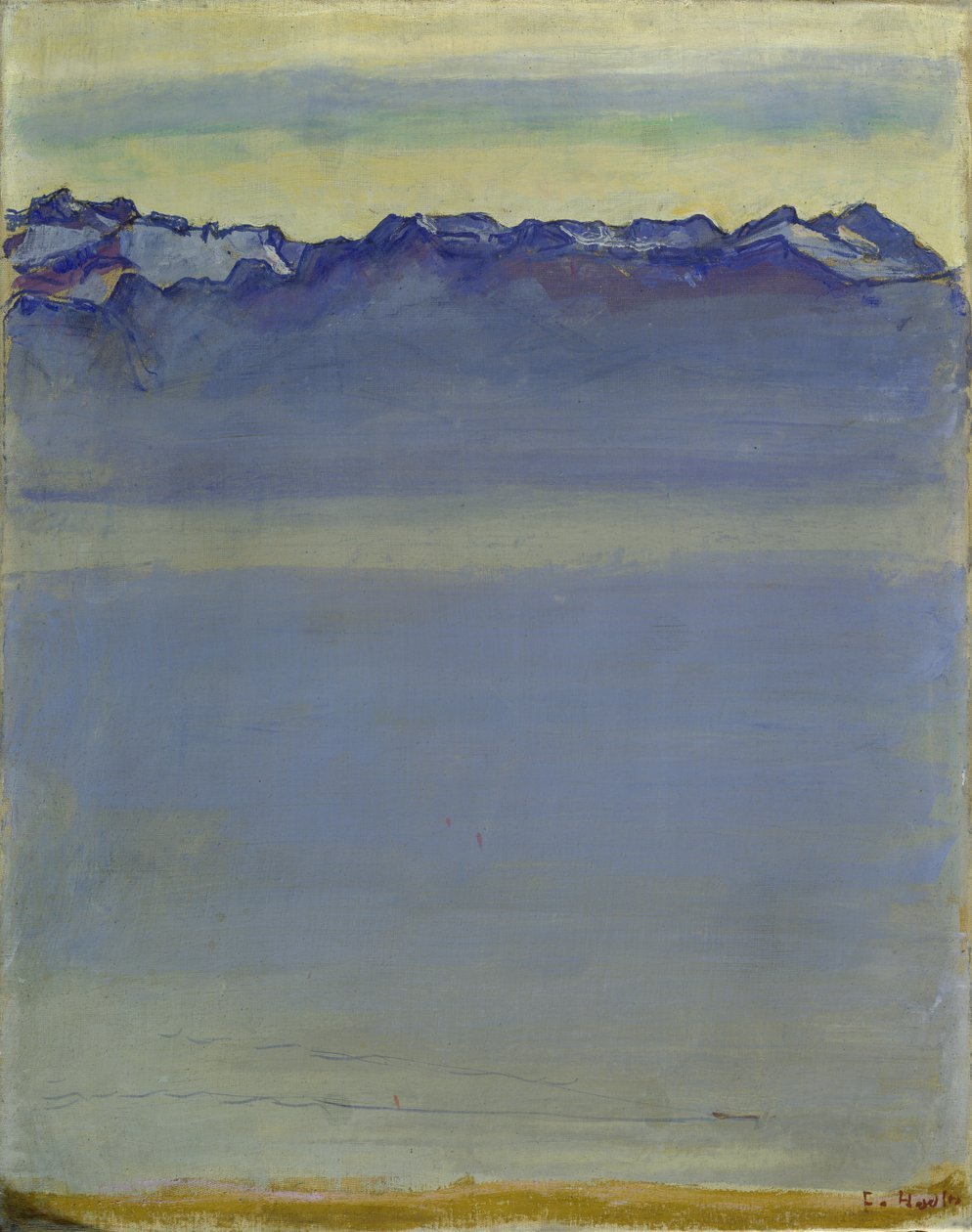 Jezioro Genewskie z Alpami Sabaudzkimi autorstwa Ferdinand Hodler
