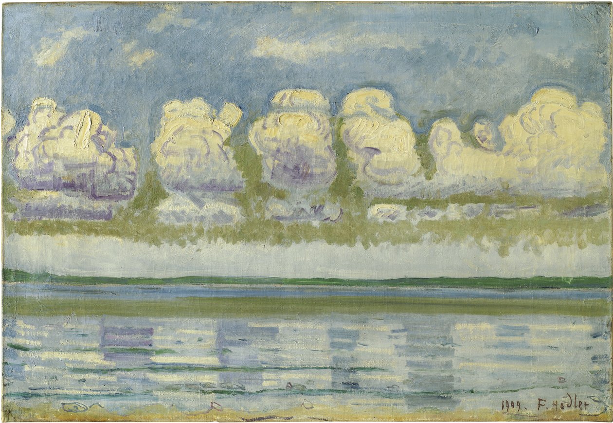 Jezioro Genewskie ze Szwajcarską Jurą, 1909 autorstwa Ferdinand Hodler