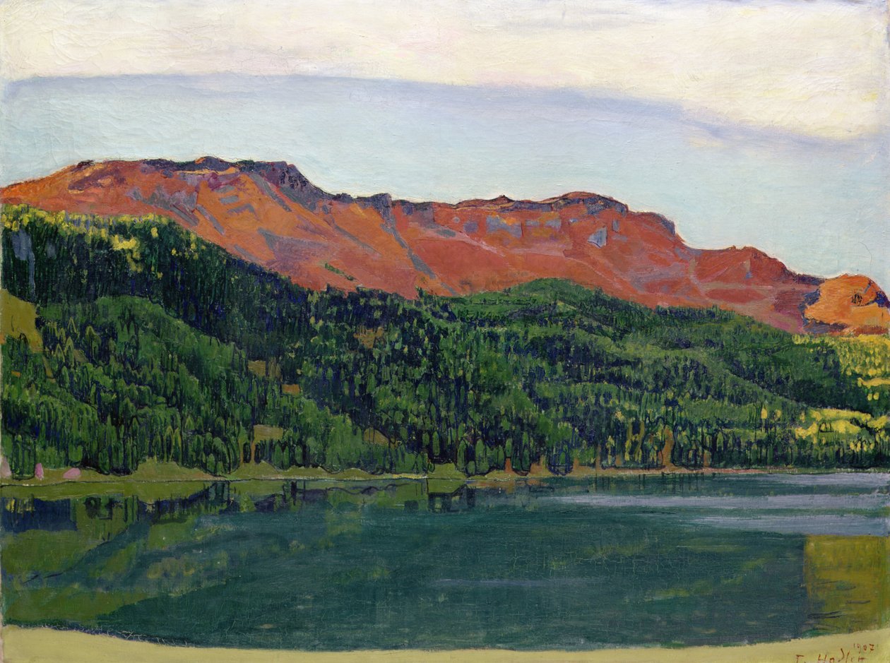 Jezioro Silvaplana z Piz Corvatsch autorstwa Ferdinand Hodler