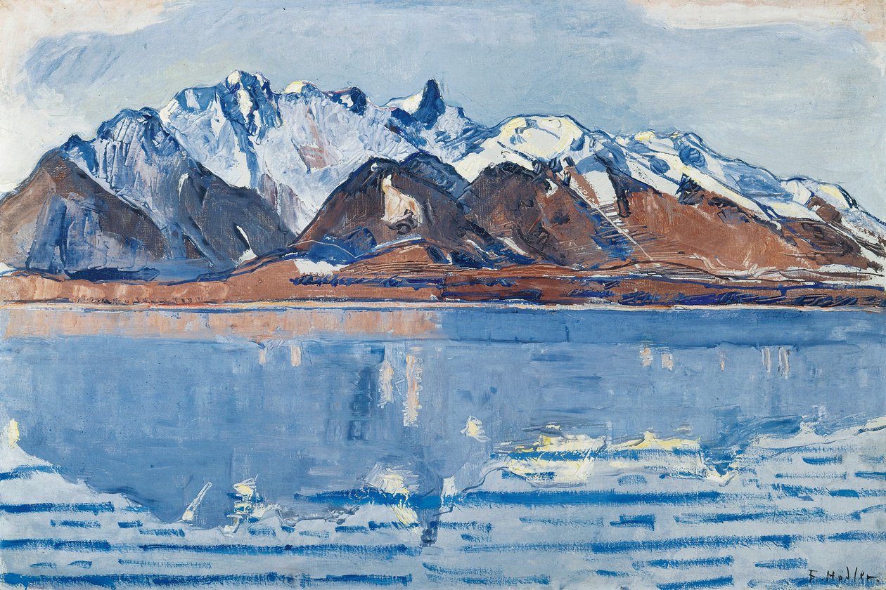 Jezioro Thun z pasmem Stockhorn, ok. 1930 r. 1913. autorstwa Ferdinand Hodler