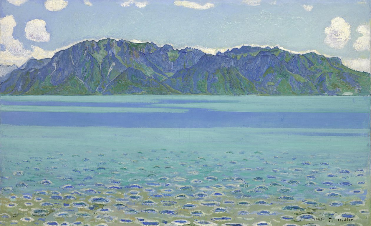 Le Grammont, Hodler, Ferdinand (1853-1918). olej na płótnie autorstwa Ferdinand Hodler