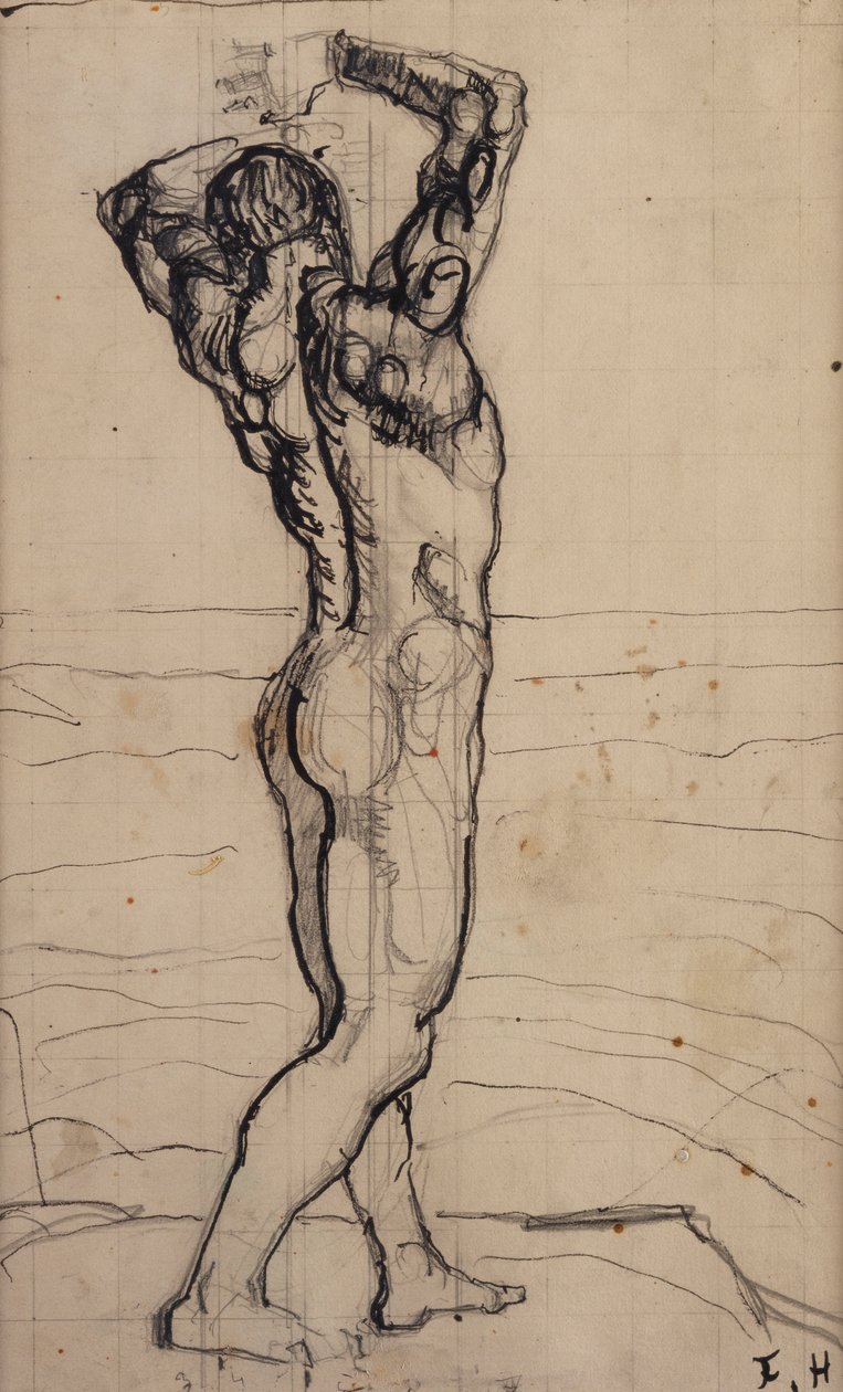 Akt męski, Studium prawdy; Akt męski, Studium prawdy, ok. 1902 r. autorstwa Ferdinand Hodler