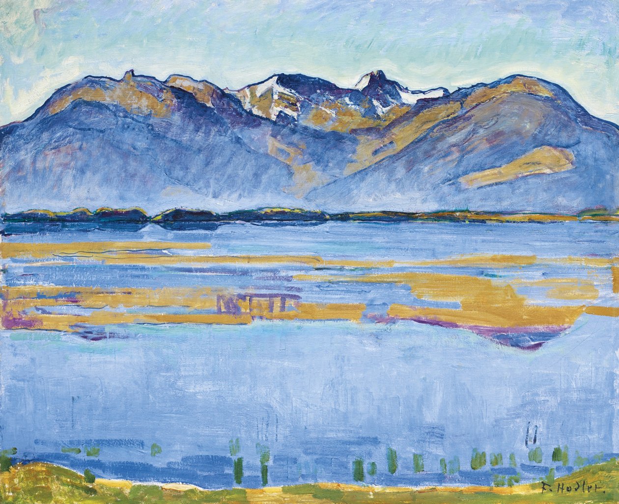 Krajobraz Montany z Becs de Bosson i Vallon de Réchy, 1915 autorstwa Ferdinand Hodler