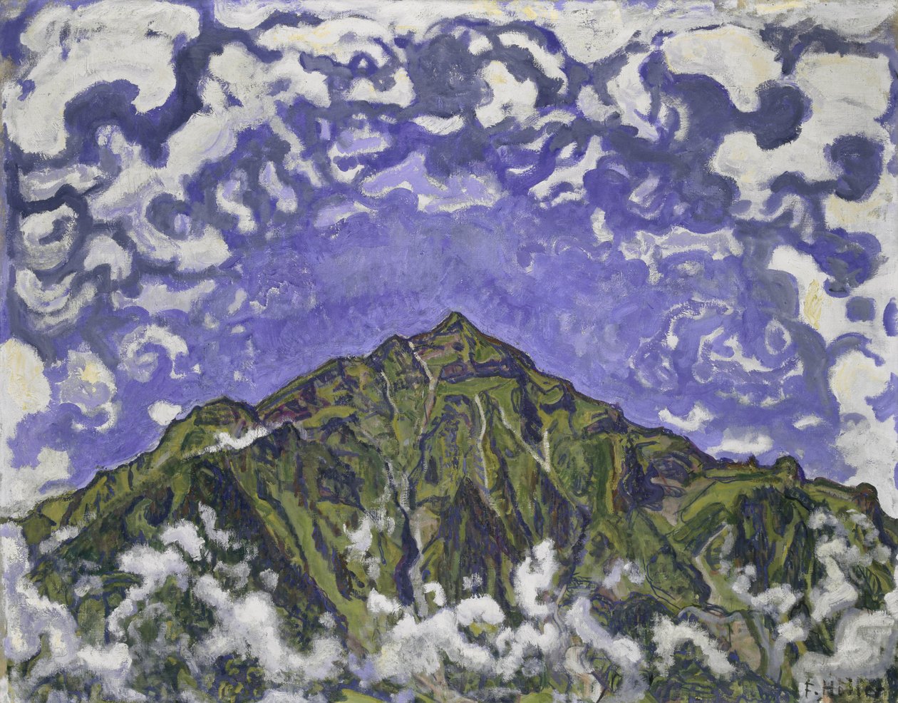 Góra Niesen widziana z Heustrich, 1910. autorstwa Ferdinand Hodler