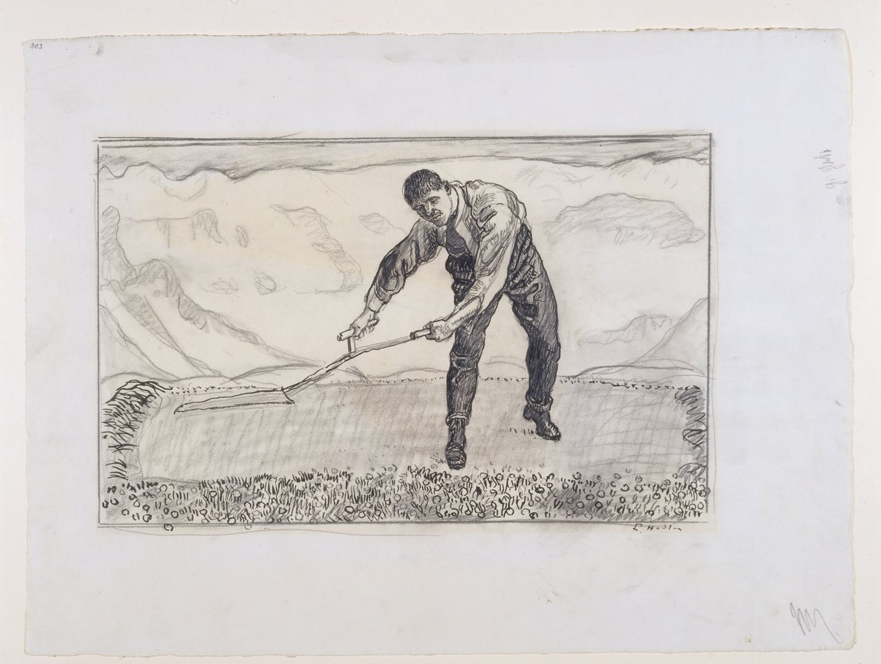 Kosiarz na polu autorstwa Ferdinand Hodler