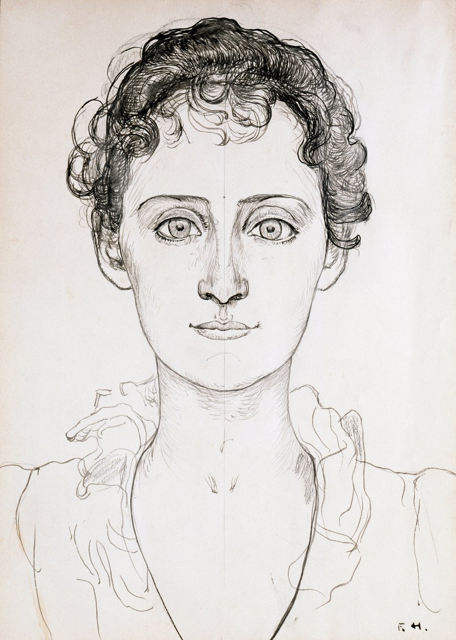 Portret Berthe Hodler. Peinture de Ferdinand Hodler (1853-1918) autorstwa Ferdinand Hodler
