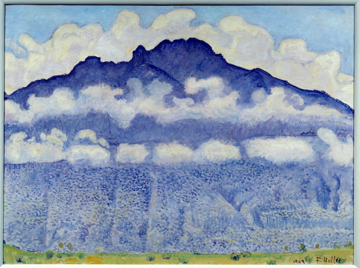 Schynige platte (górski krajobraz w Oberlandzie, Alpy Szwajcarskie). Obraz Ferdinanda Hodlera (1833-1918) Ec. Podążać. autorstwa Ferdinand Hodler
