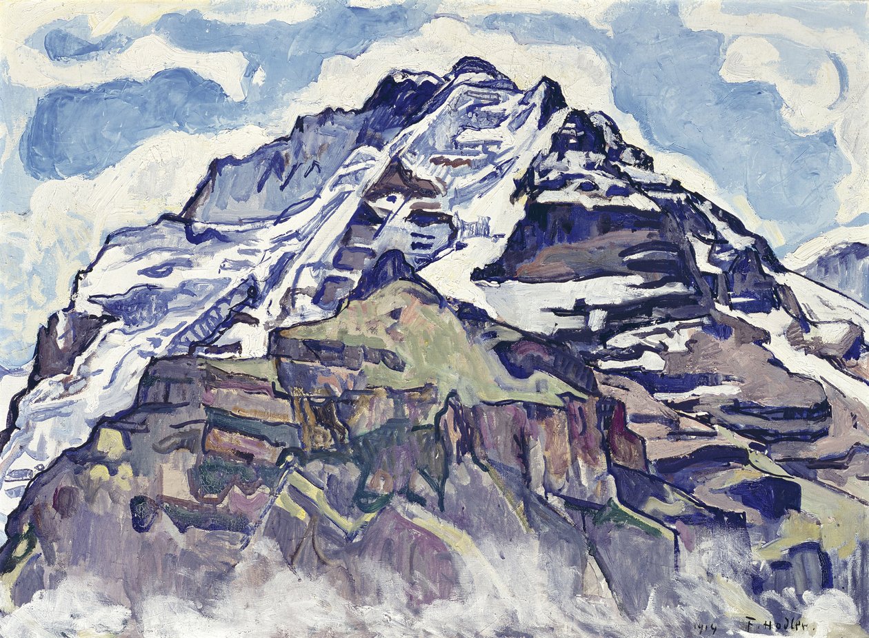 Jungfrau widziana z Muerren autorstwa Ferdinand Hodler