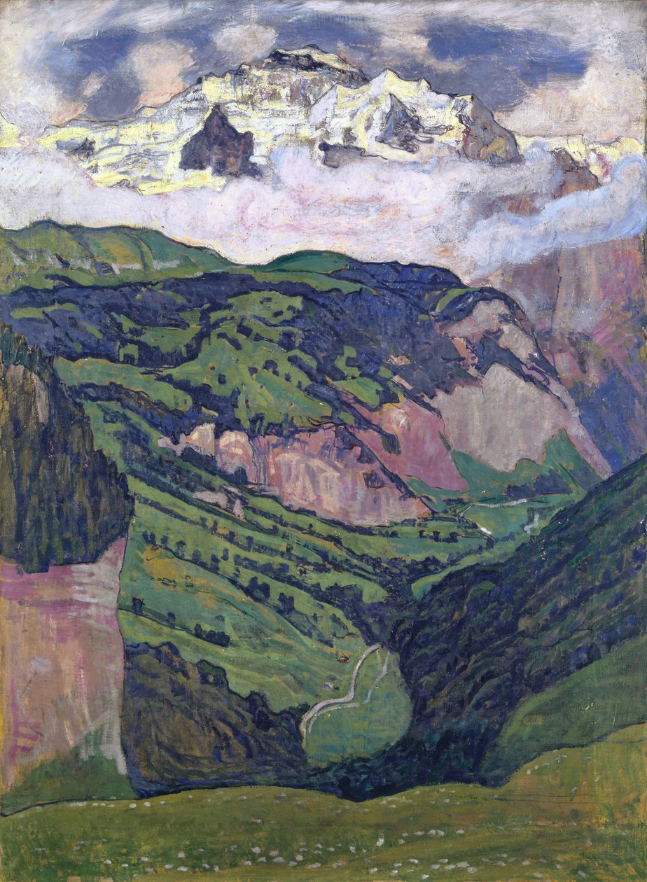 Jungfrau widziana z Isenfluh, 1902 autorstwa Ferdinand Hodler
