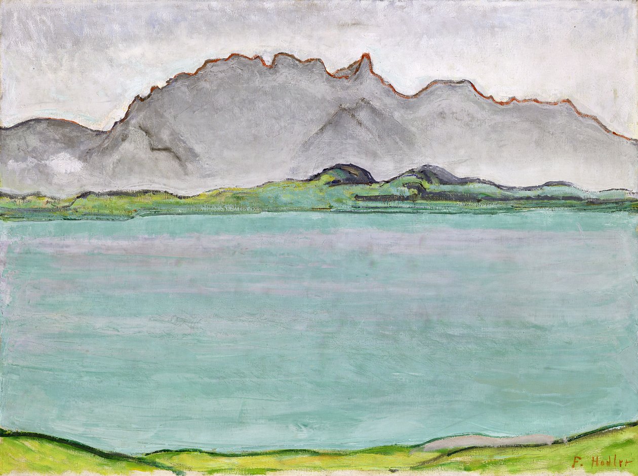 Góry Stockhorn i jezioro Thun, 1911 autorstwa Ferdinand Hodler