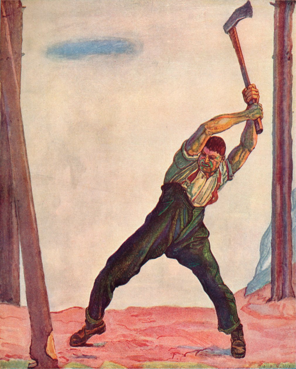 Drwal, 1910. autorstwa Ferdinand Hodler