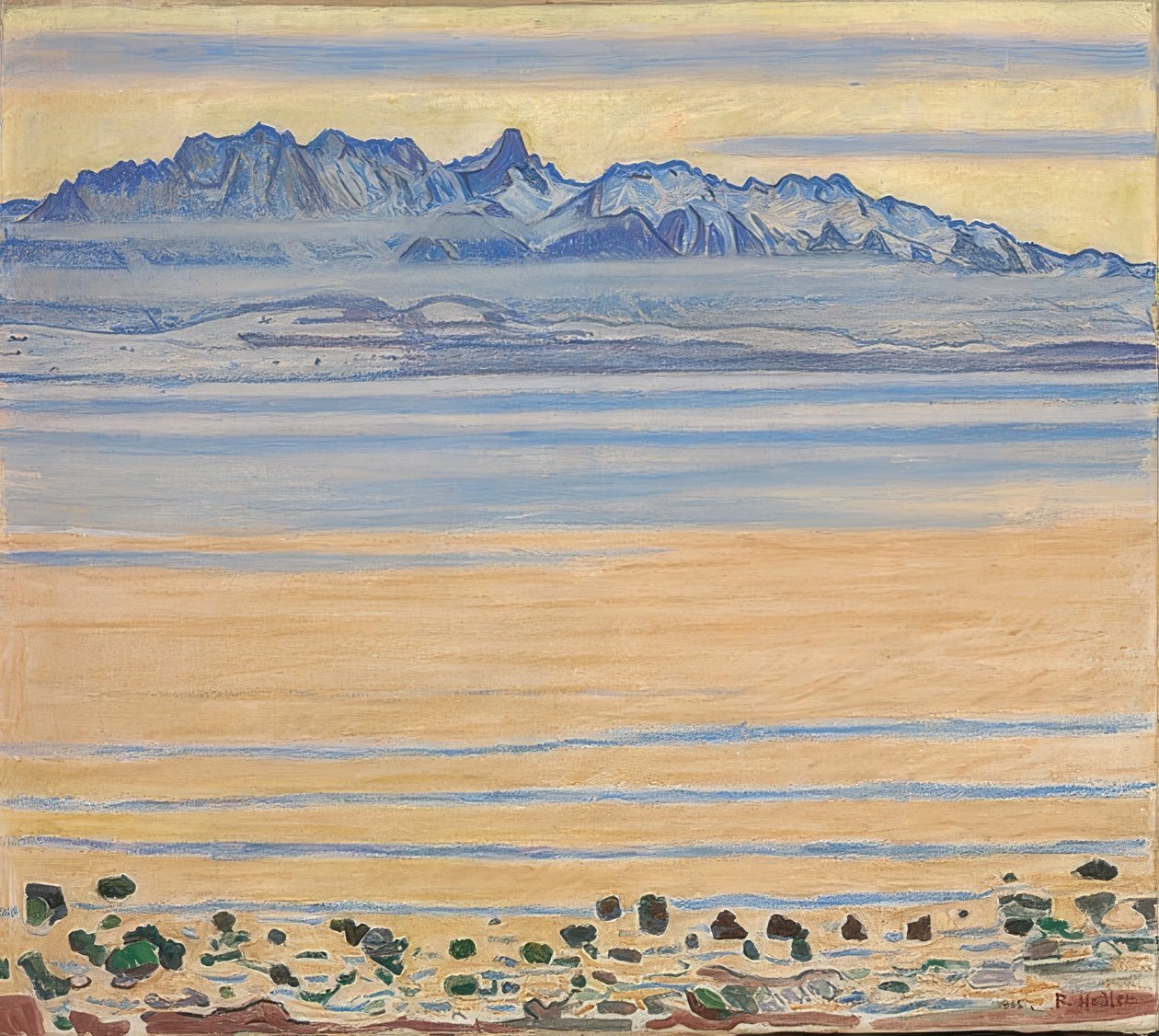 Jezioro Thun z łańcuchem Stockhorn. 1904 autorstwa Ferdinand Hodler