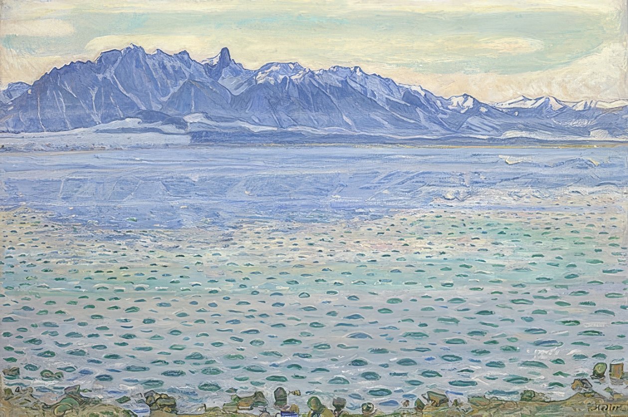 Jezioro Thun z łańcuchem Stockhorn. 1904 autorstwa Ferdinand Hodler