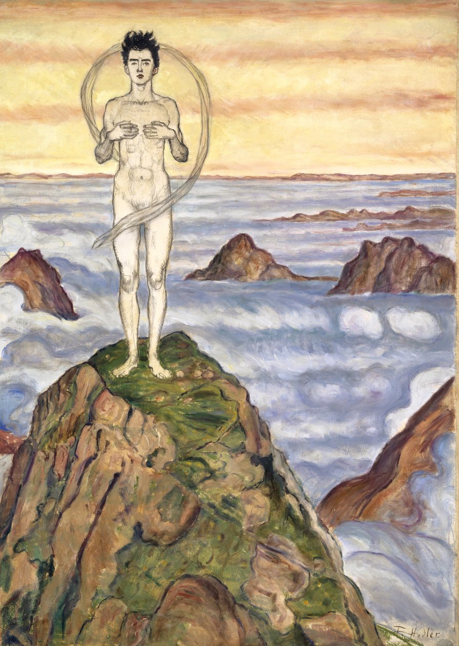 Zobacz w nieskończoność, 1903 (olej i ołówek na papierze na płótnie) autorstwa Ferdinand Hodler
