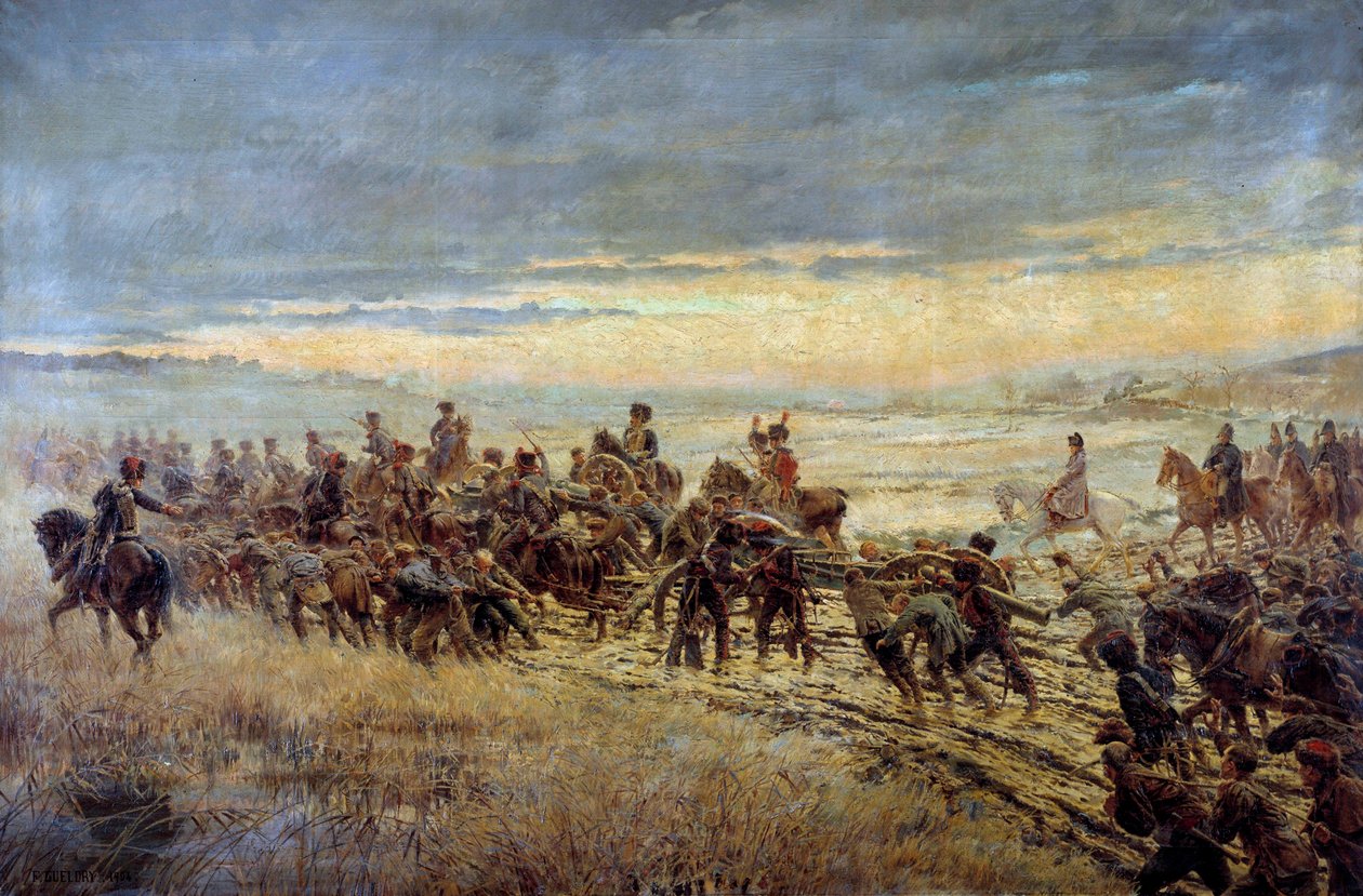 Przeddzień bitwy pod Montmirail 10.02.1814 Obraz Ferdinanda Josepha Gueldry