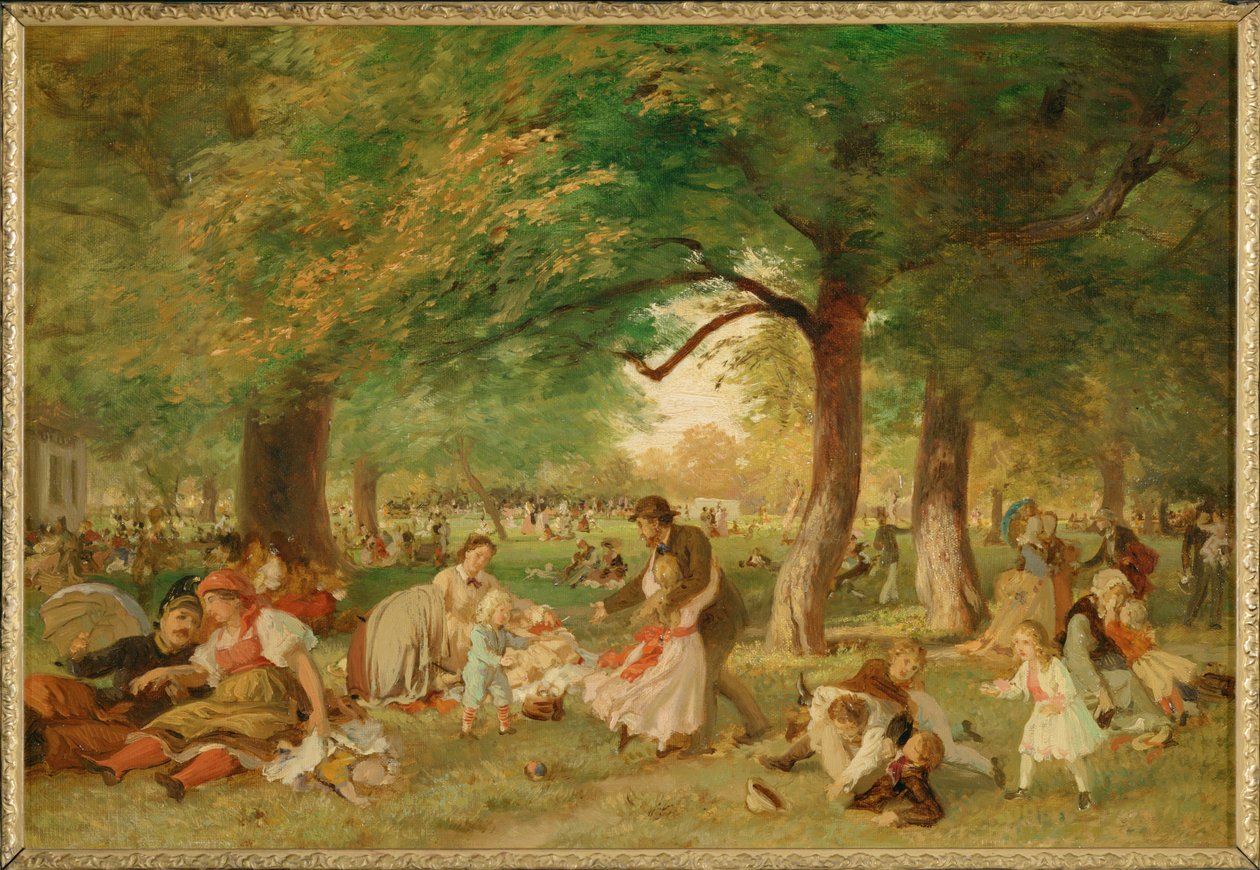 Nachmittag im Prater - Popołudnie na Praterze ... (obraz na płótnie) autorstwa Ferdinand Julius Wilhelm Laufberger
