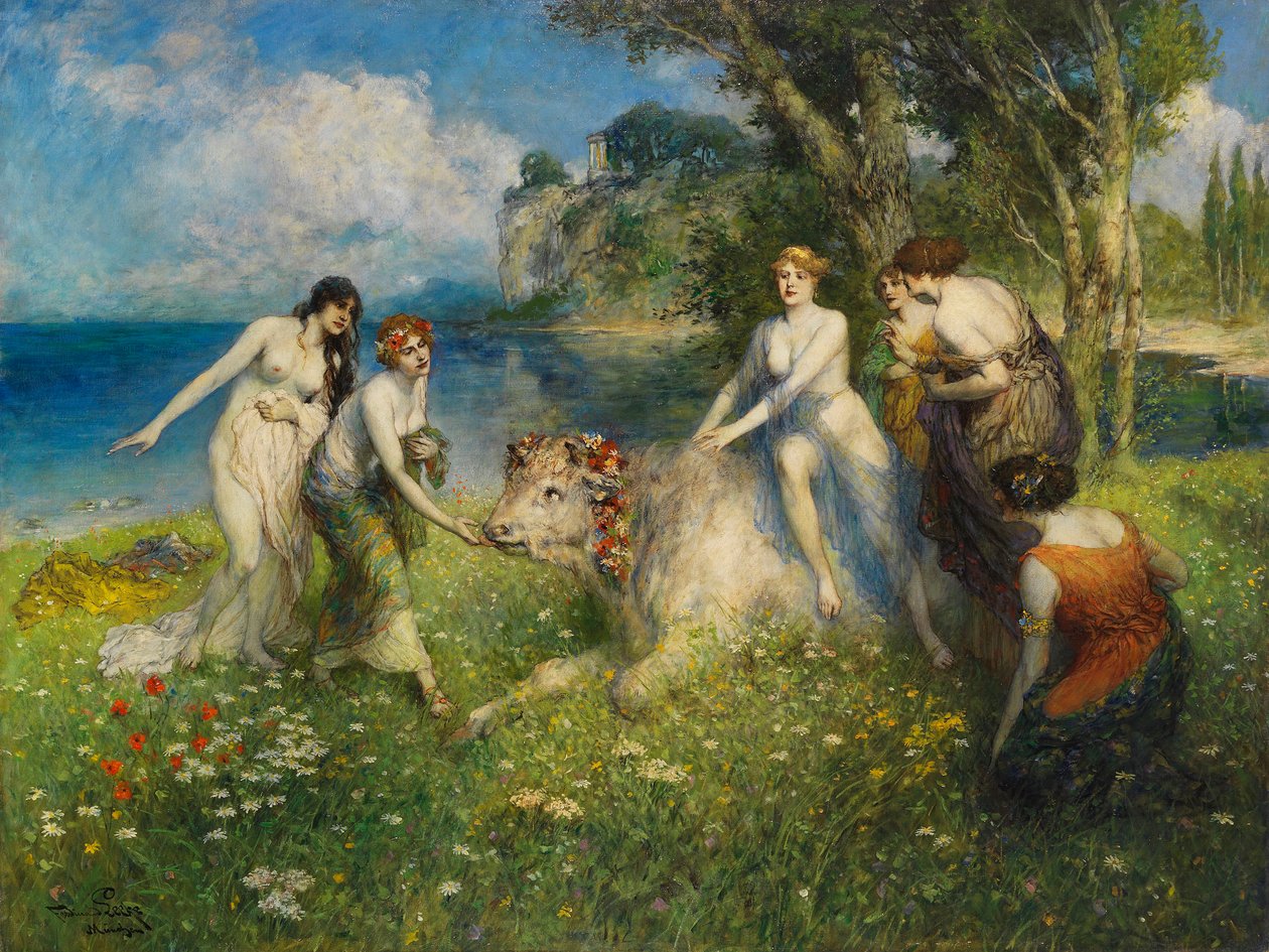 Europa i Byk, 1910. autorstwa Ferdinand Leeke