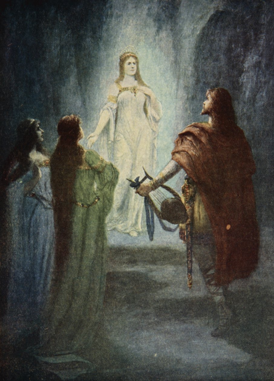 Widział piękną kobietę, z "Opowieści o operach Wagnera" J. Walker McSpadden (1874-1960), 1905 autorstwa Ferdinand Leeke