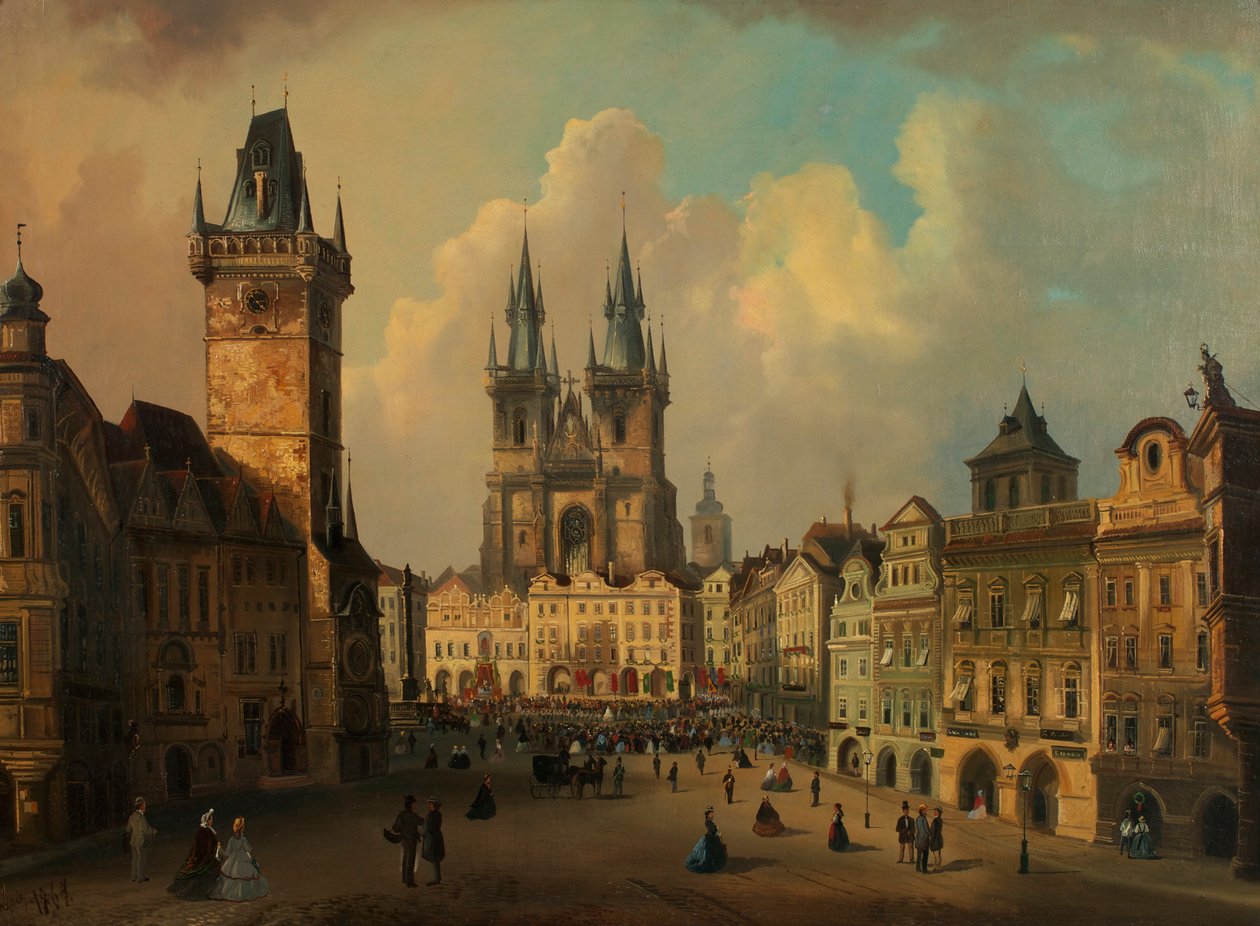 Rynek Starego Miasta w Pradze autorstwa Ferdinand Lepie