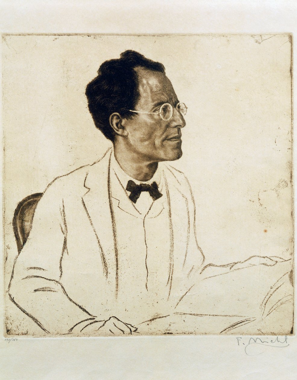Portret austriackiego kompozytora i dyrygenta Gustava Mahlera (Kalischt autorstwa Ferdinand Michl