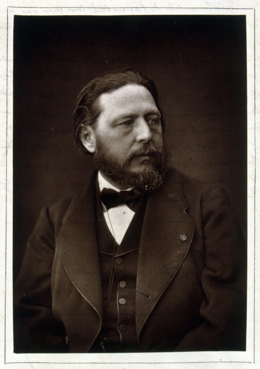 portret Julesa Bretona (1827-1906) (zdjęcie czarno-białe) autorstwa Ferdinand Mulnier