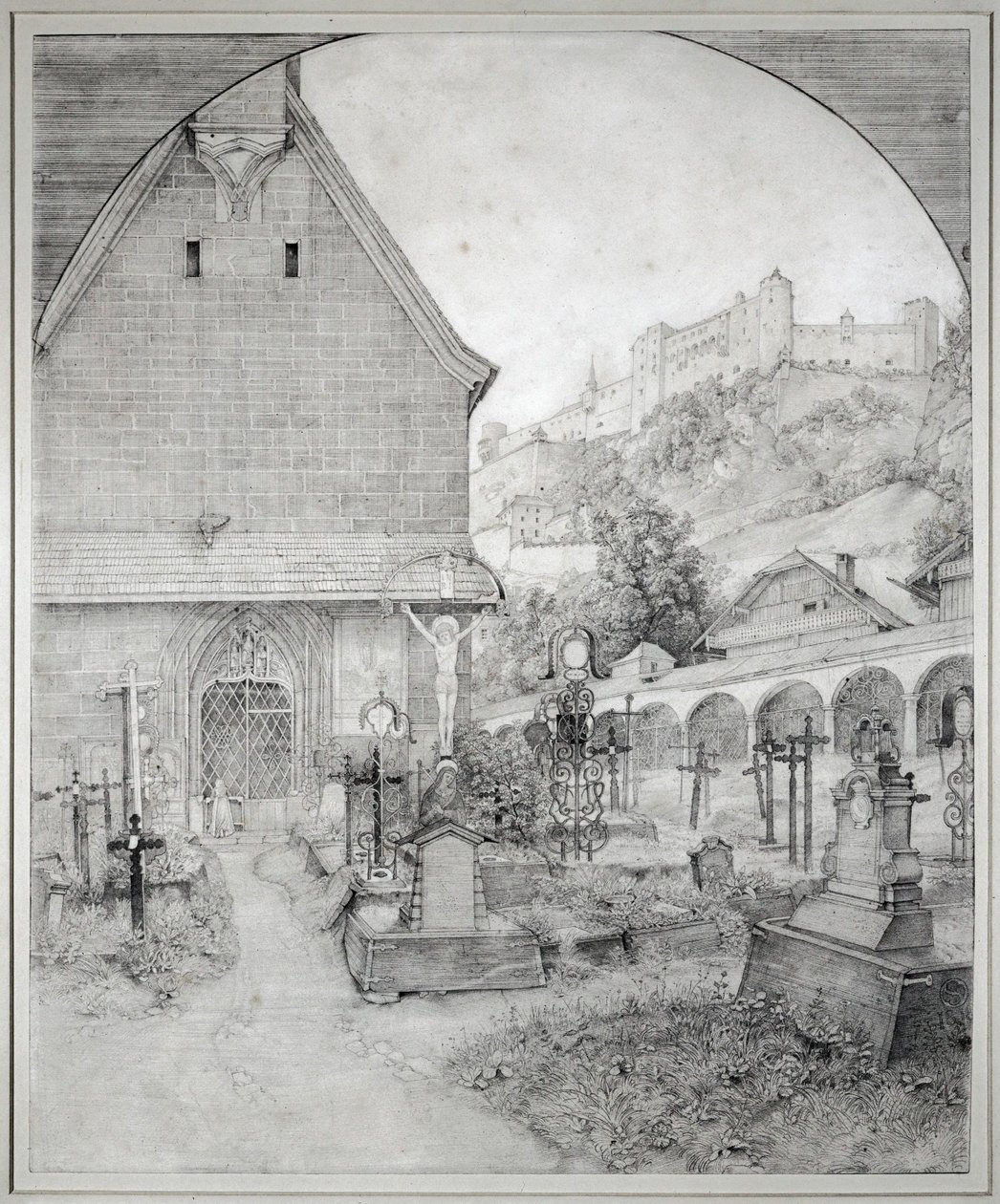 Cmentarz Świętego Piotra w Salzburgu, Austria ... autorstwa Ferdinand Olivier