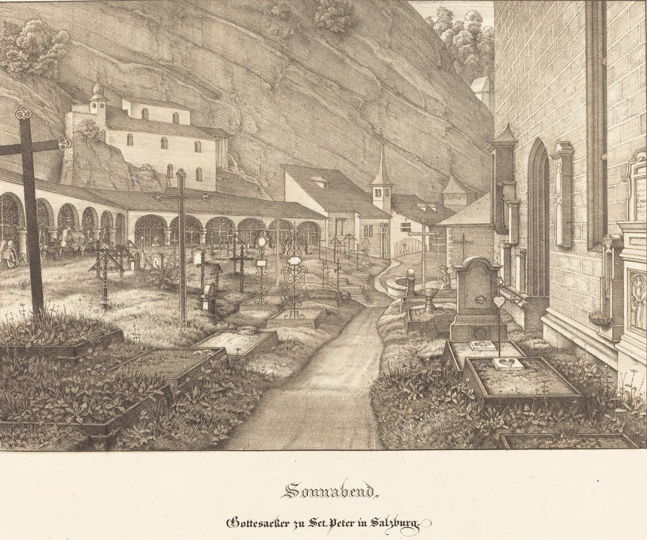 Sobota - Cmentarz św. Piotra w Salzburgu autorstwa Ferdinand Olivier