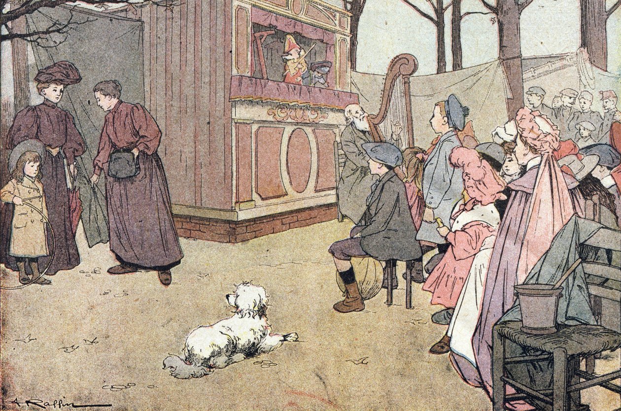 Szalony teatr, w Imagier z dzieciństwa, ok. 1900 (rycina) autorstwa Ferdinand Raffin
