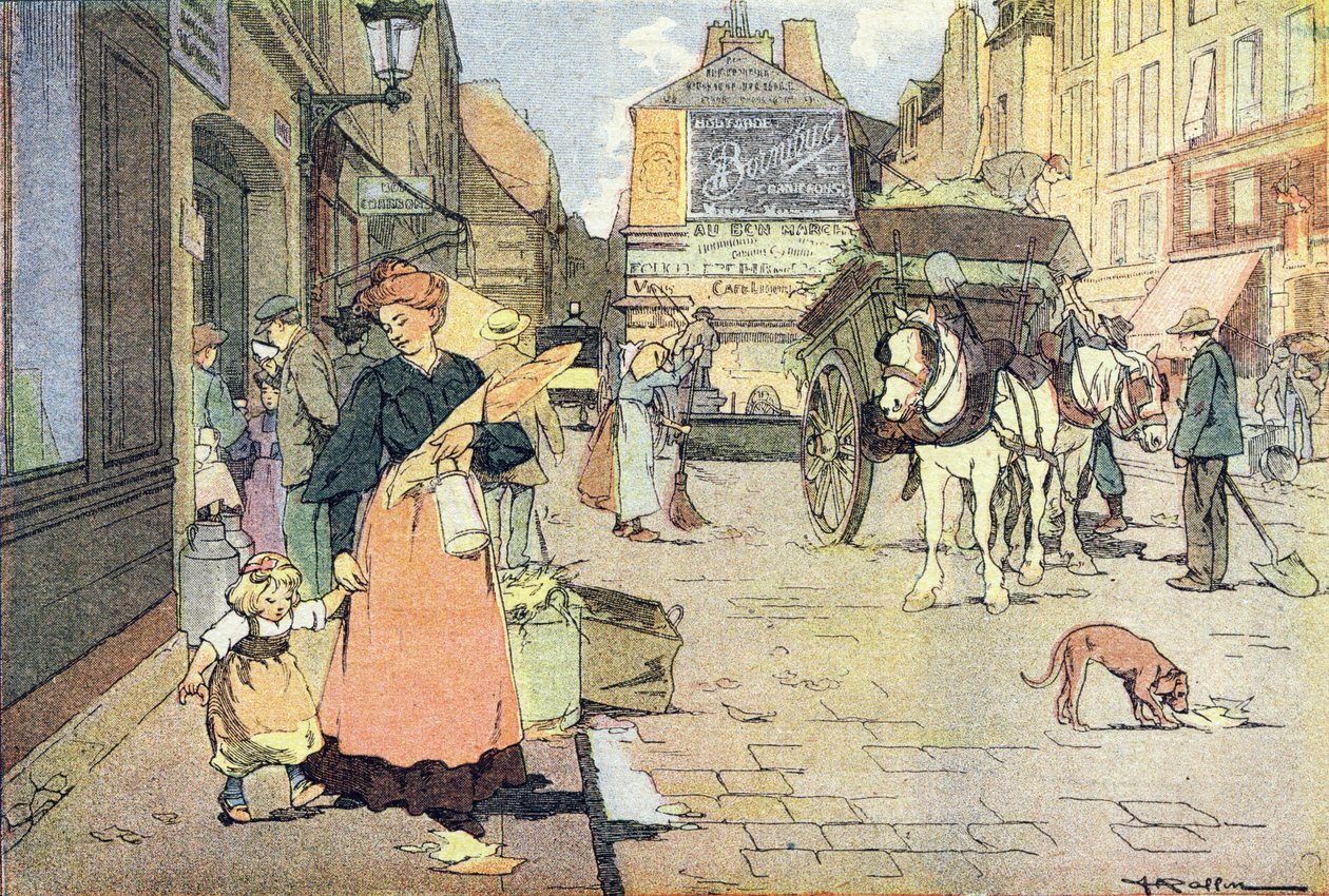 Rano, w Picture Book of Childhood, ok. 1900 r. (rycina) autorstwa Ferdinand Raffin