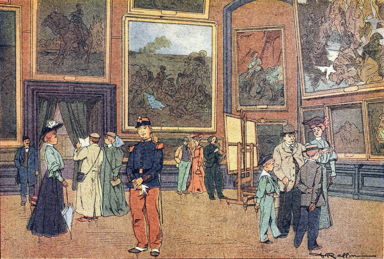 Luwr, w książce obrazkowej z dzieciństwa, ok. 1900 r. (rycina) autorstwa Ferdinand Raffin