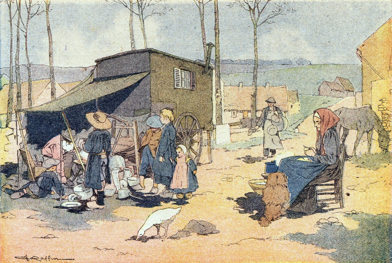 Retamer, w książce obrazkowej z dzieciństwa, ok. 1900 r. (rycina) autorstwa Ferdinand Raffin