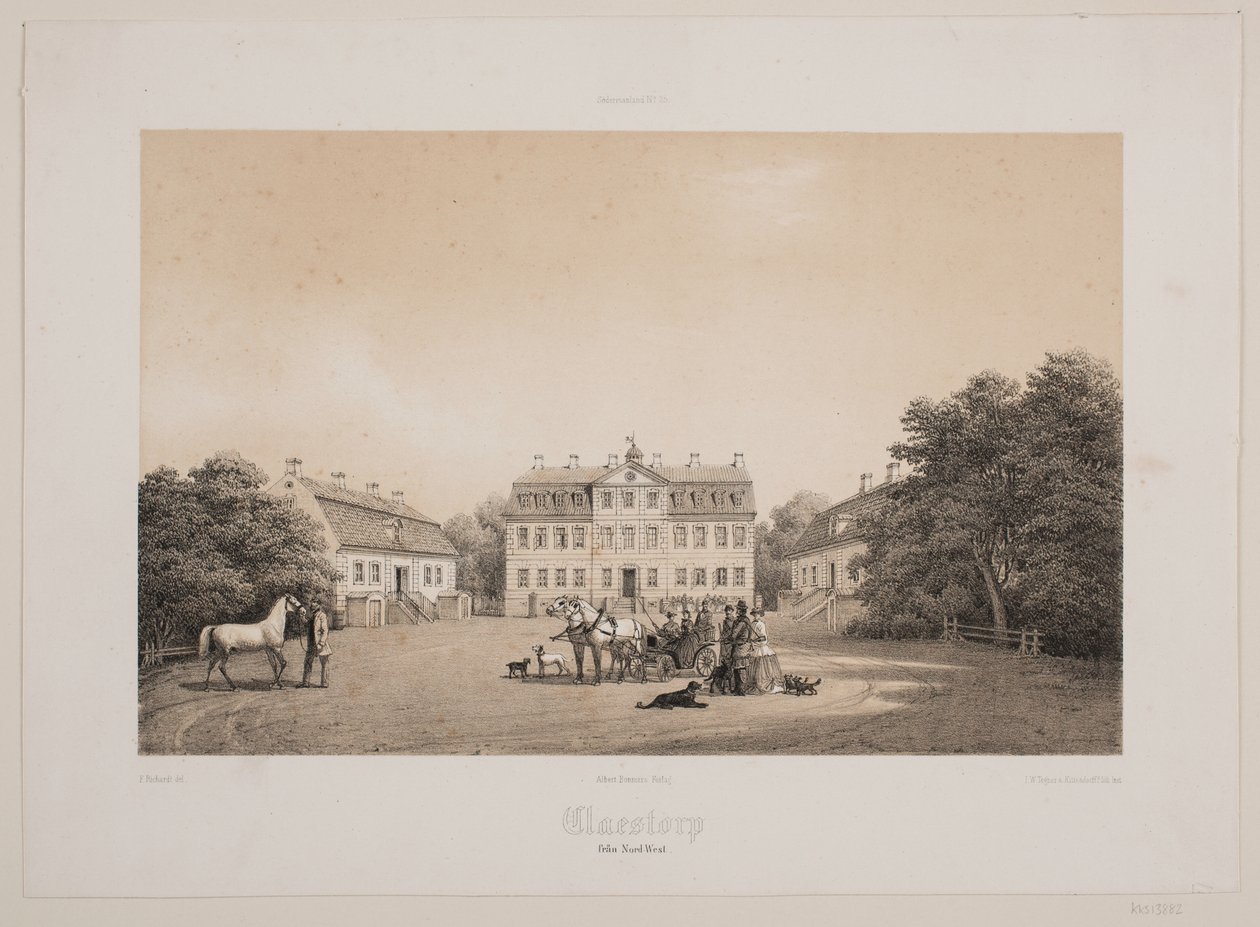 Claestorp od strony północno-zachodniej autorstwa Ferdinand Richardt