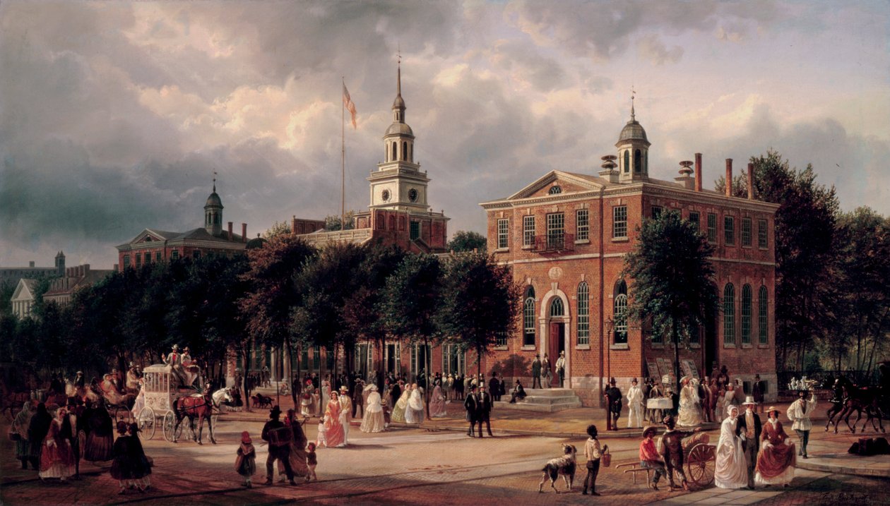Independence Hall w Filadelfii autorstwa Ferdinand Richardt